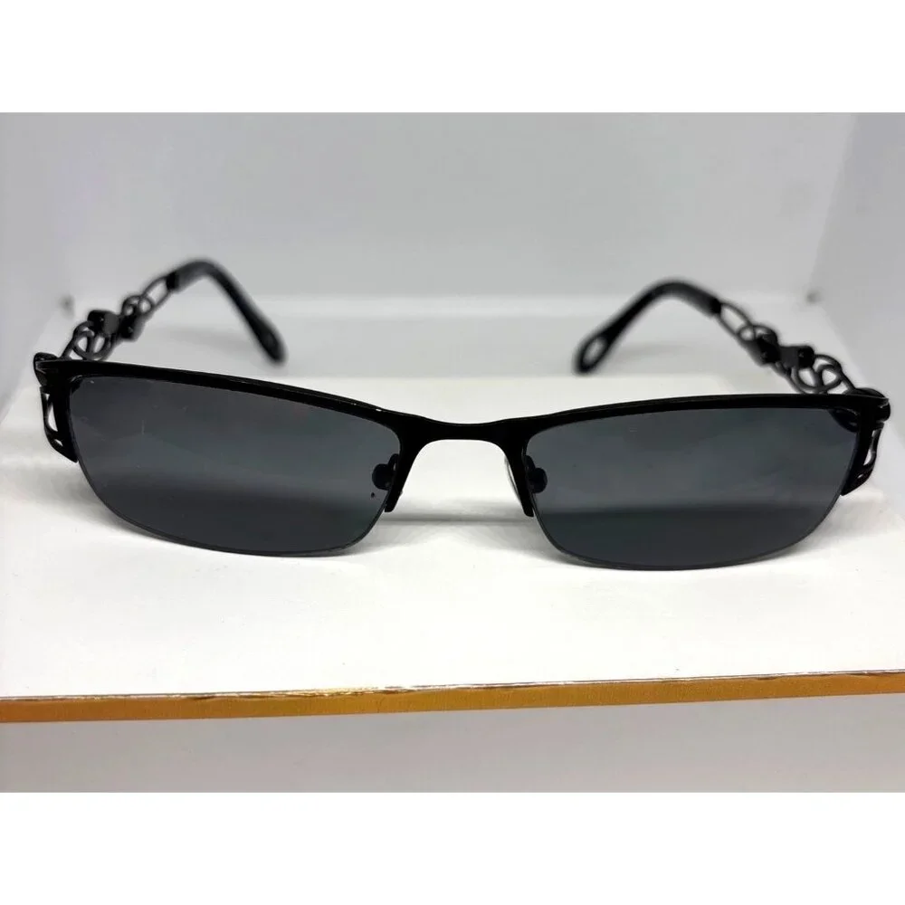 Black Metal Fashion glasses Decorative Temple Design Jessica Mack Frames Only!